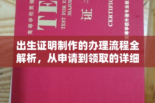 丰泽出生证明制作的办理流程全解析，从申请到领取的详细指南